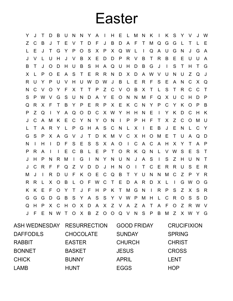Easter Word Search