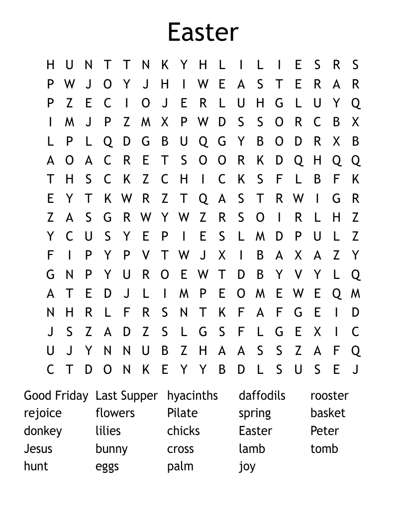Easter Word Search