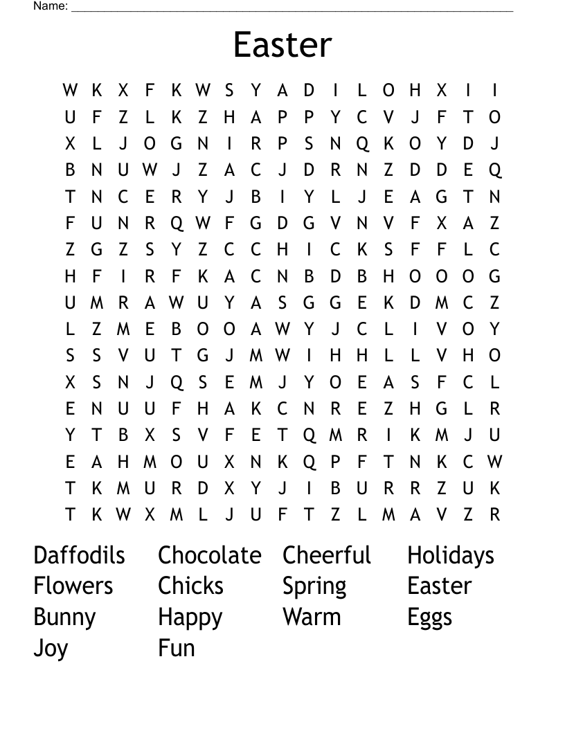Easter Word Search