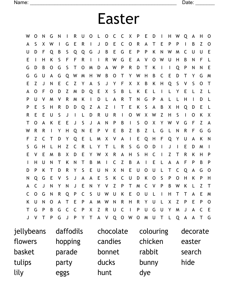 Easter Word Search