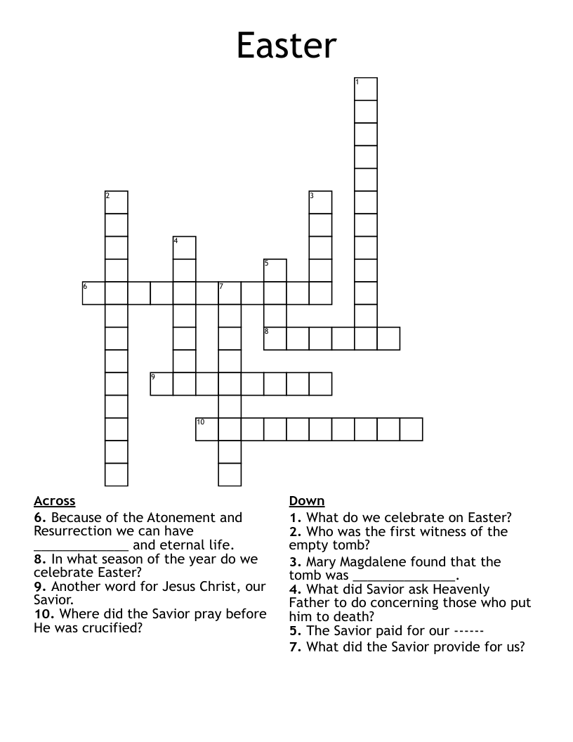 Easter Crossword