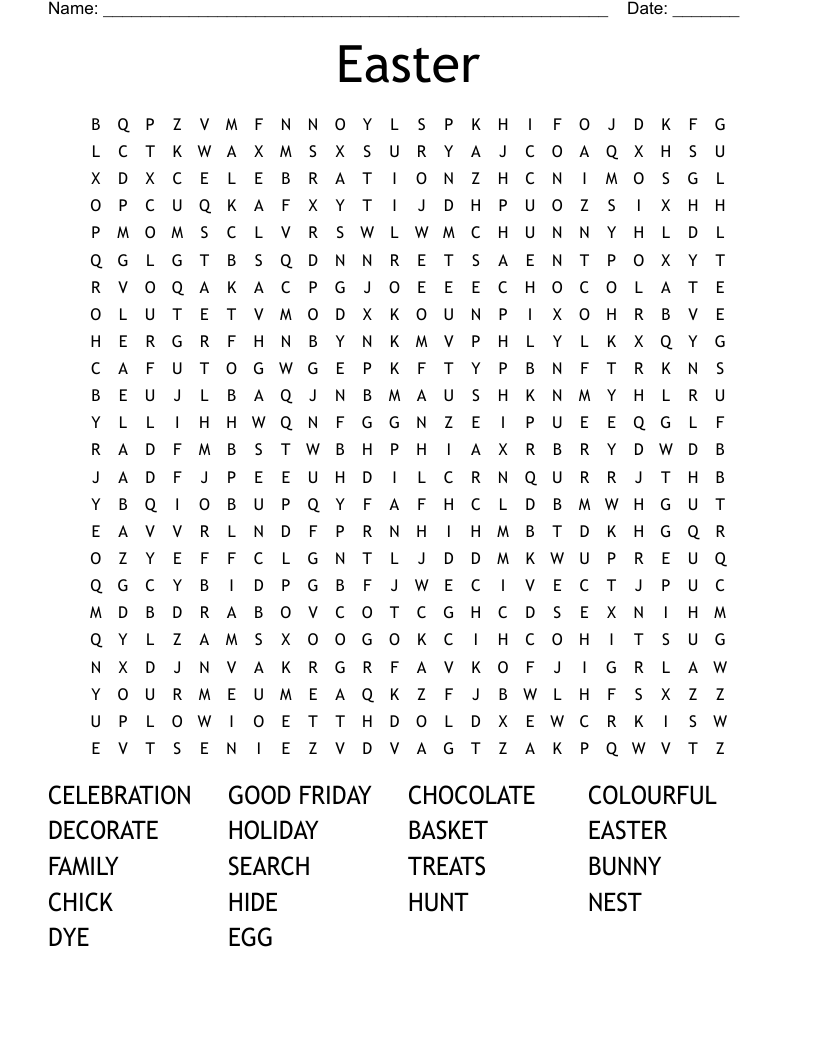 Easter Word Search