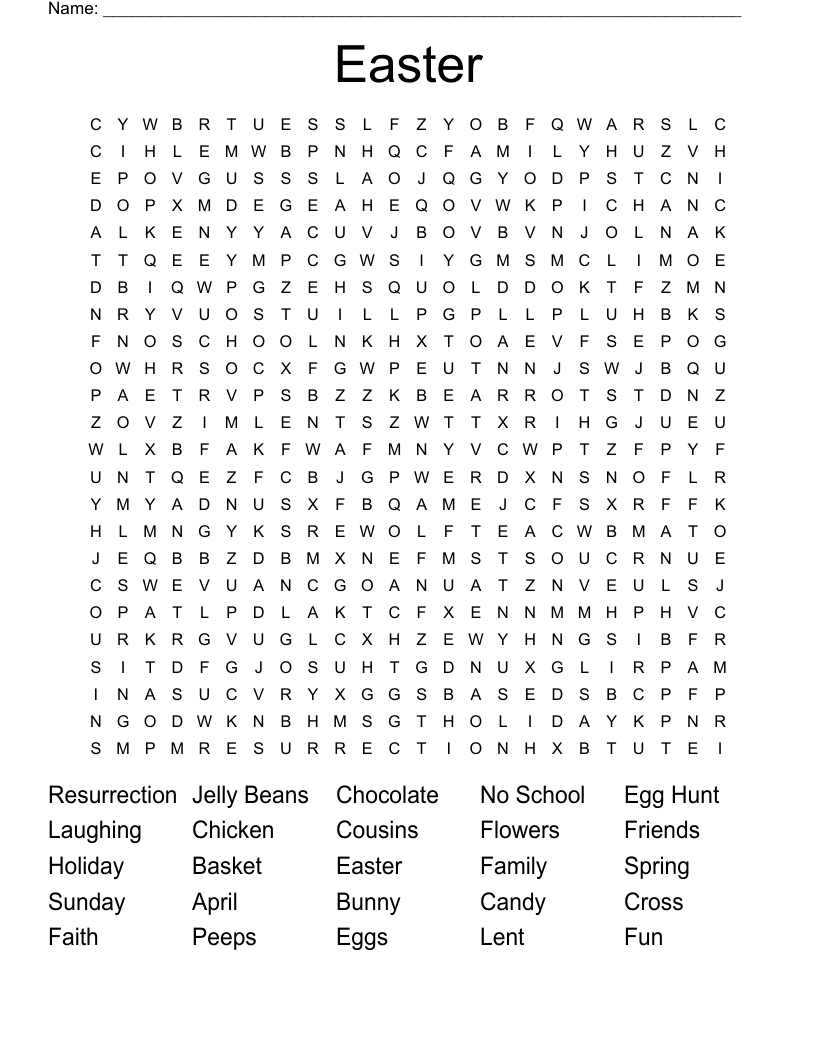 Easter Word Search