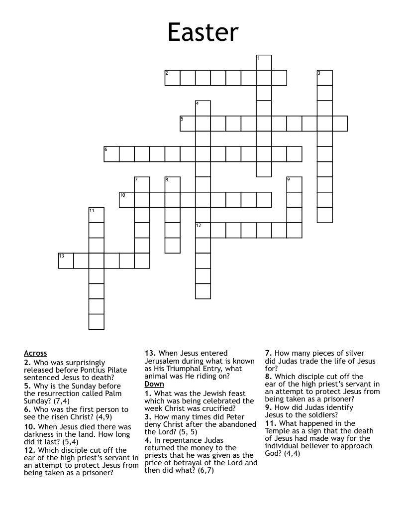 Easter Crossword