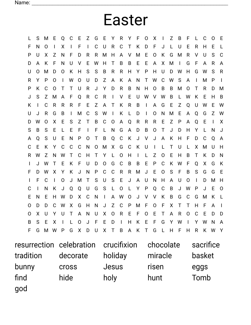 Easter Word Search