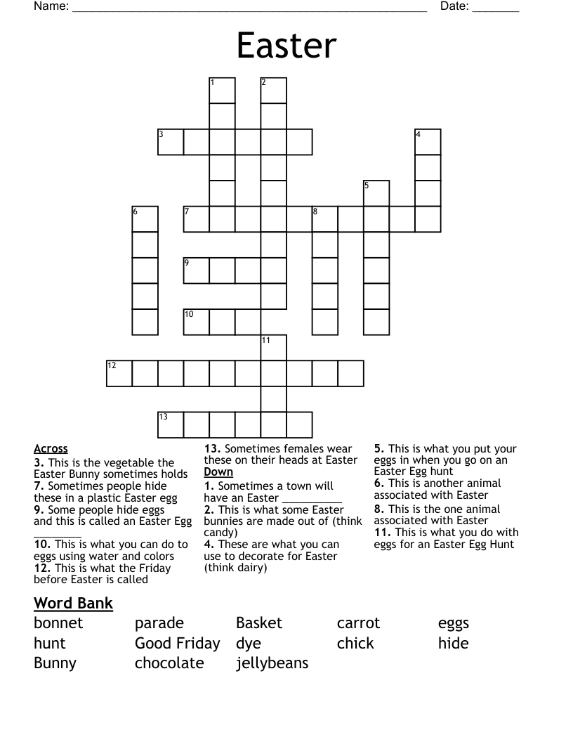 Easter Crossword