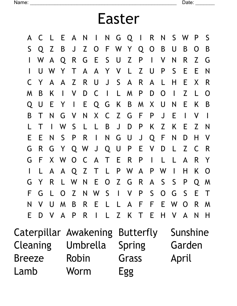 Easter Word Search