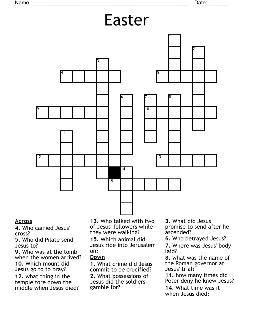 Easter Crossword