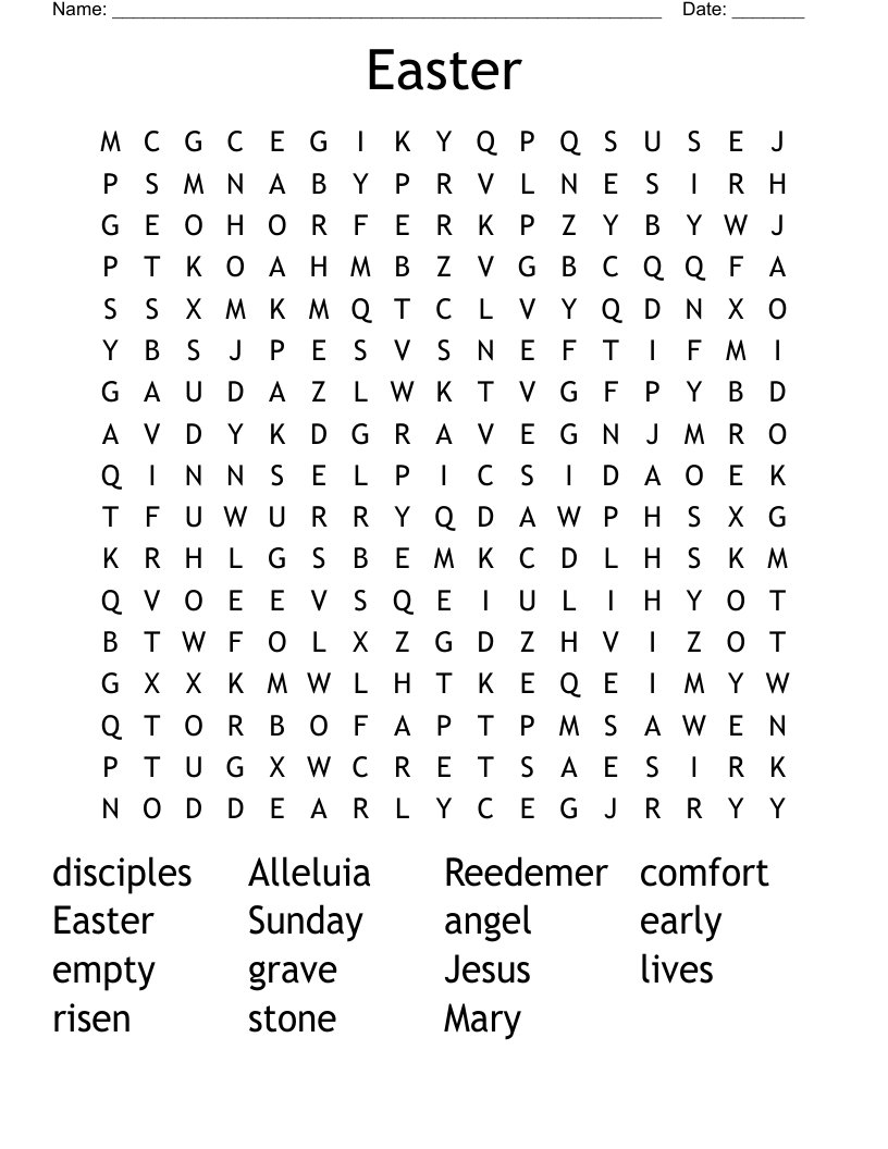 Easter Word Search