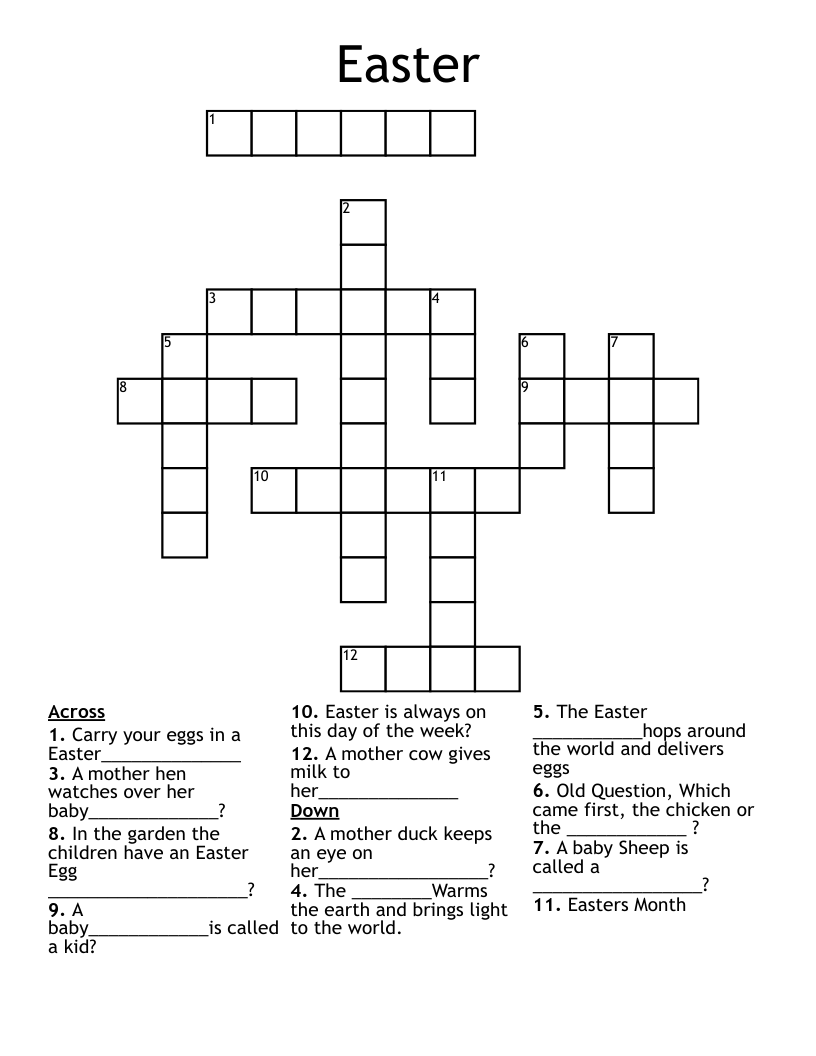Easter Crossword
