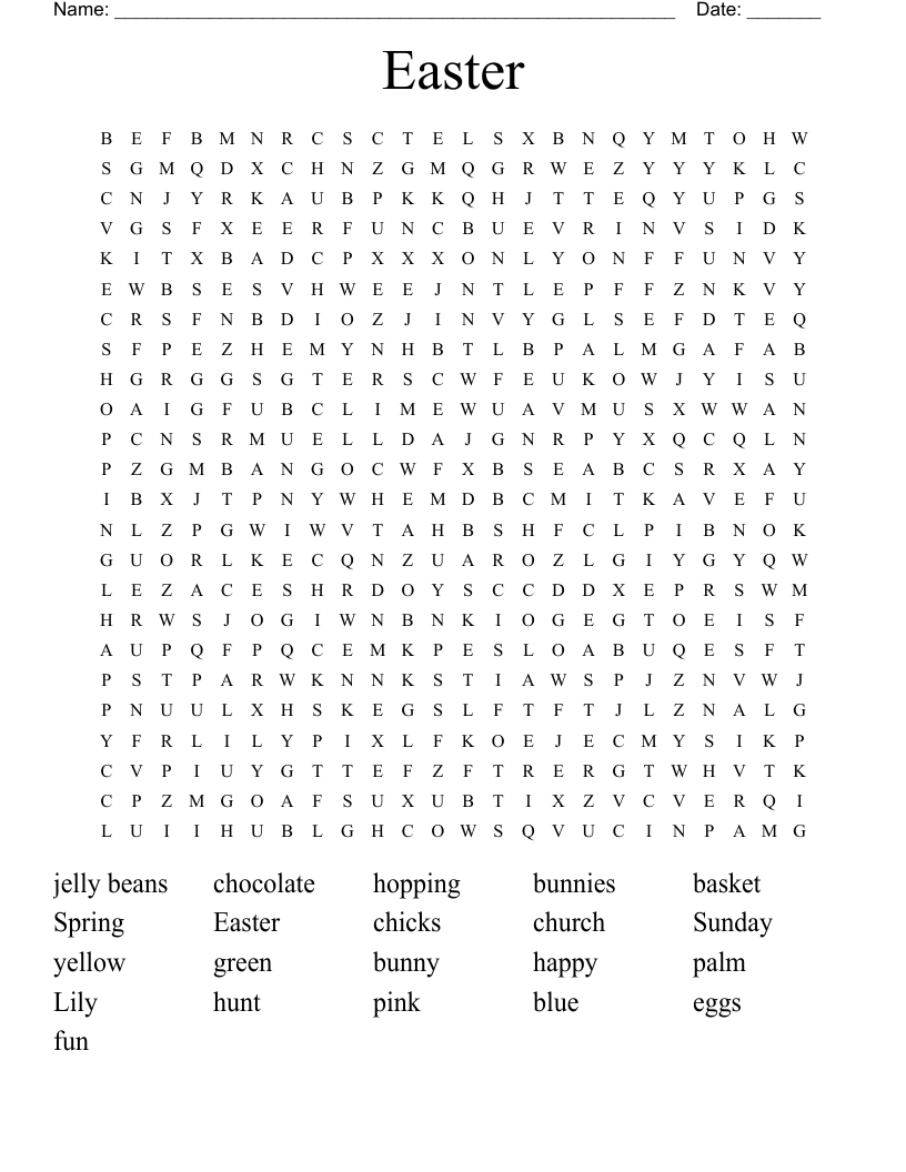 Easter Word Search