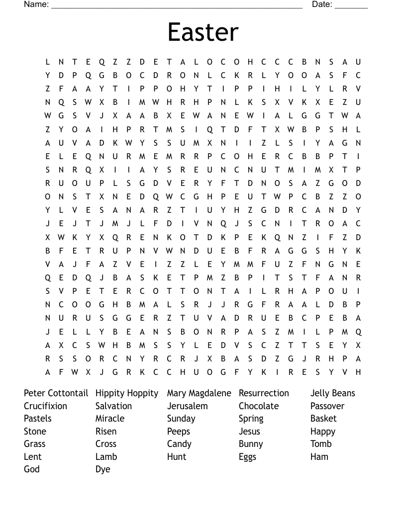 Easter Word Search