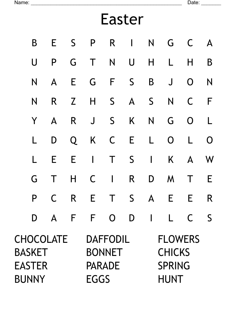 Easter Word Search