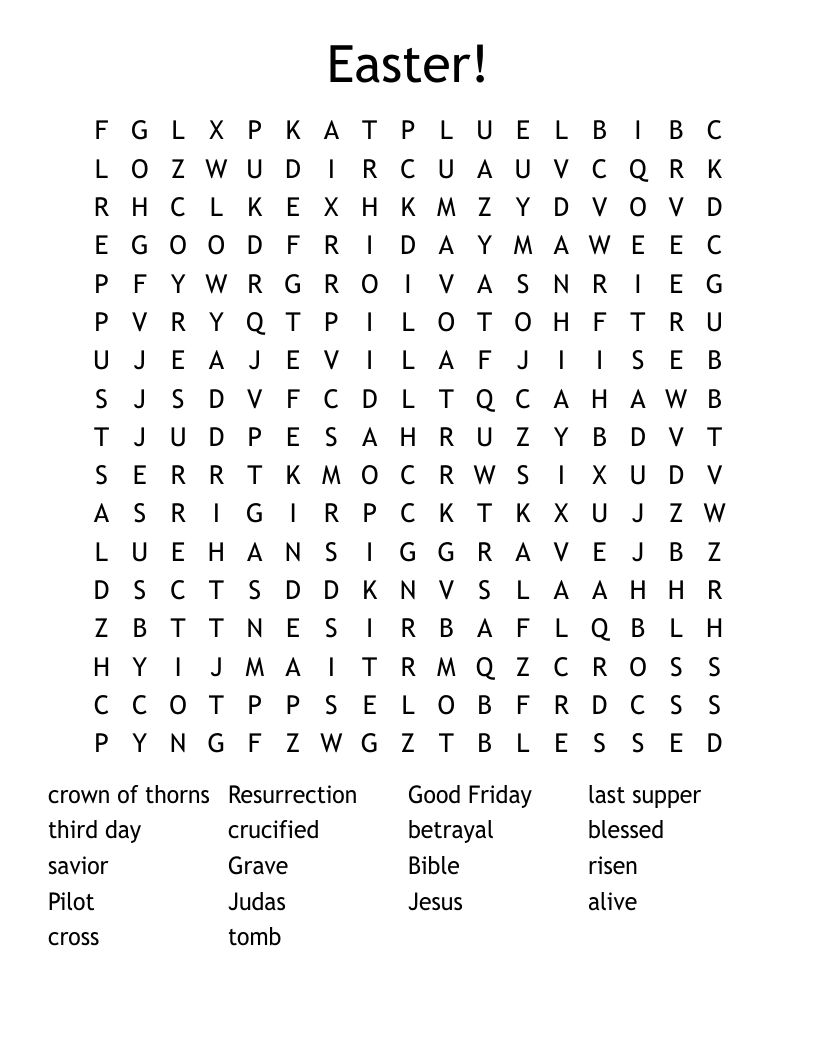 Easter! Word Search
