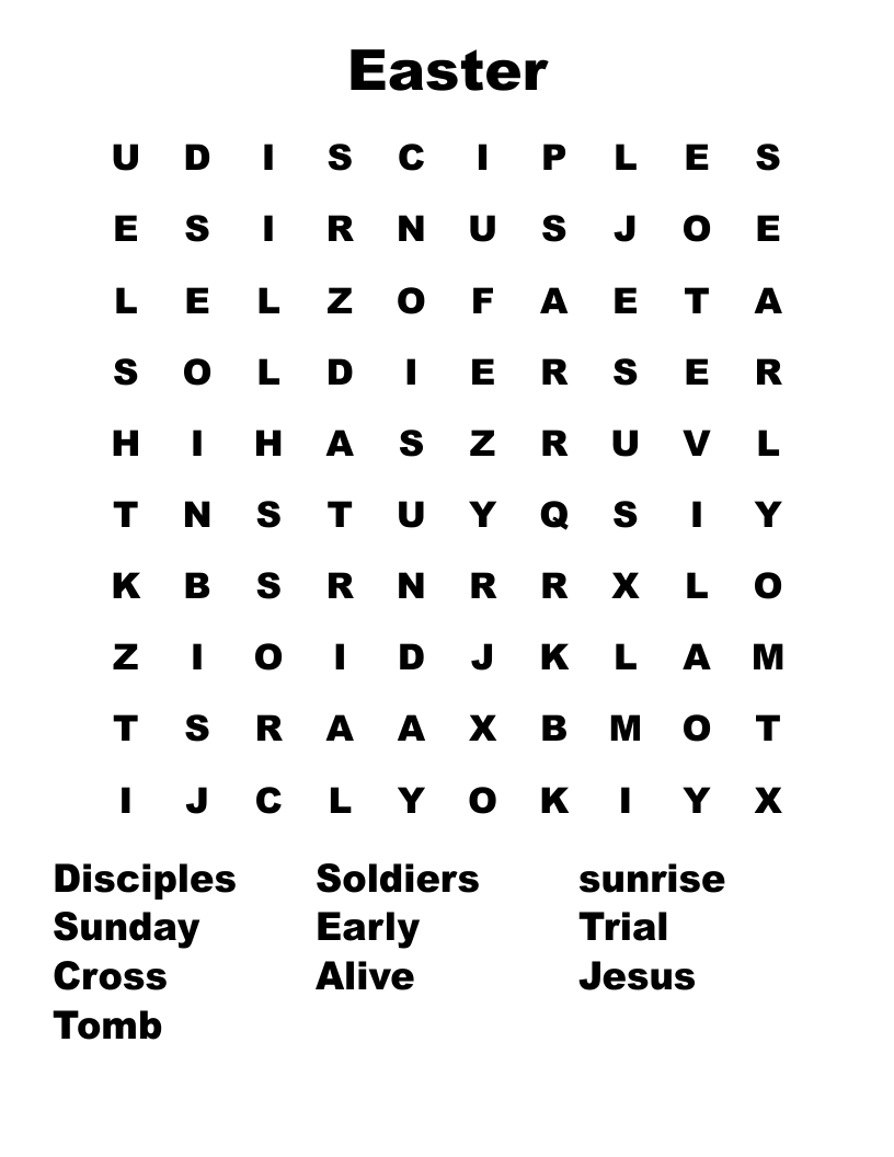 Easter Word Search