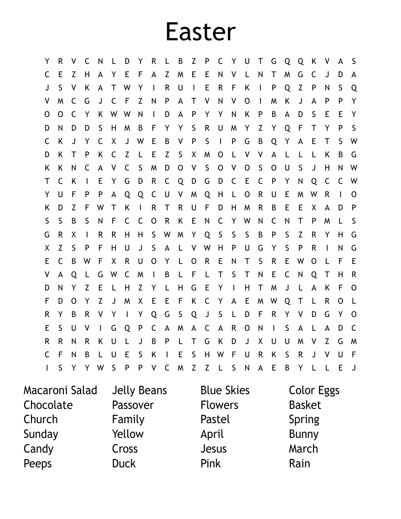 Easter Word Search