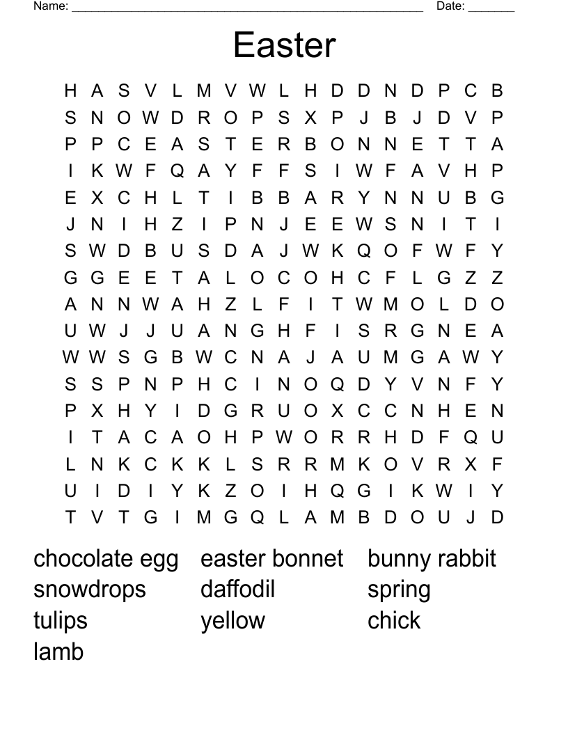 Easter Word Search
