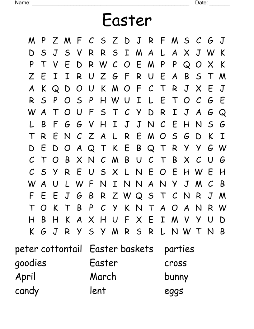 Easter Word Search