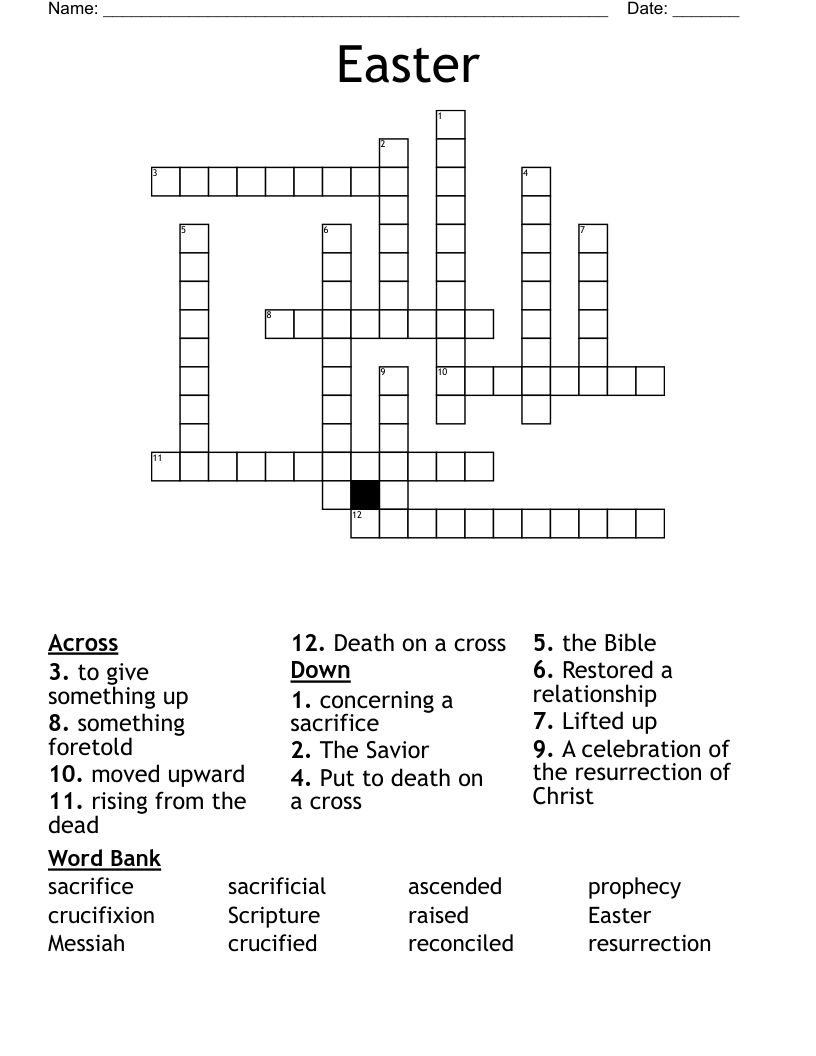 Easter Crossword