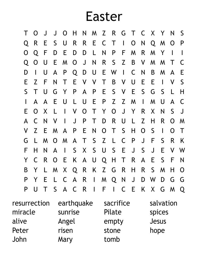 Easter Word Search