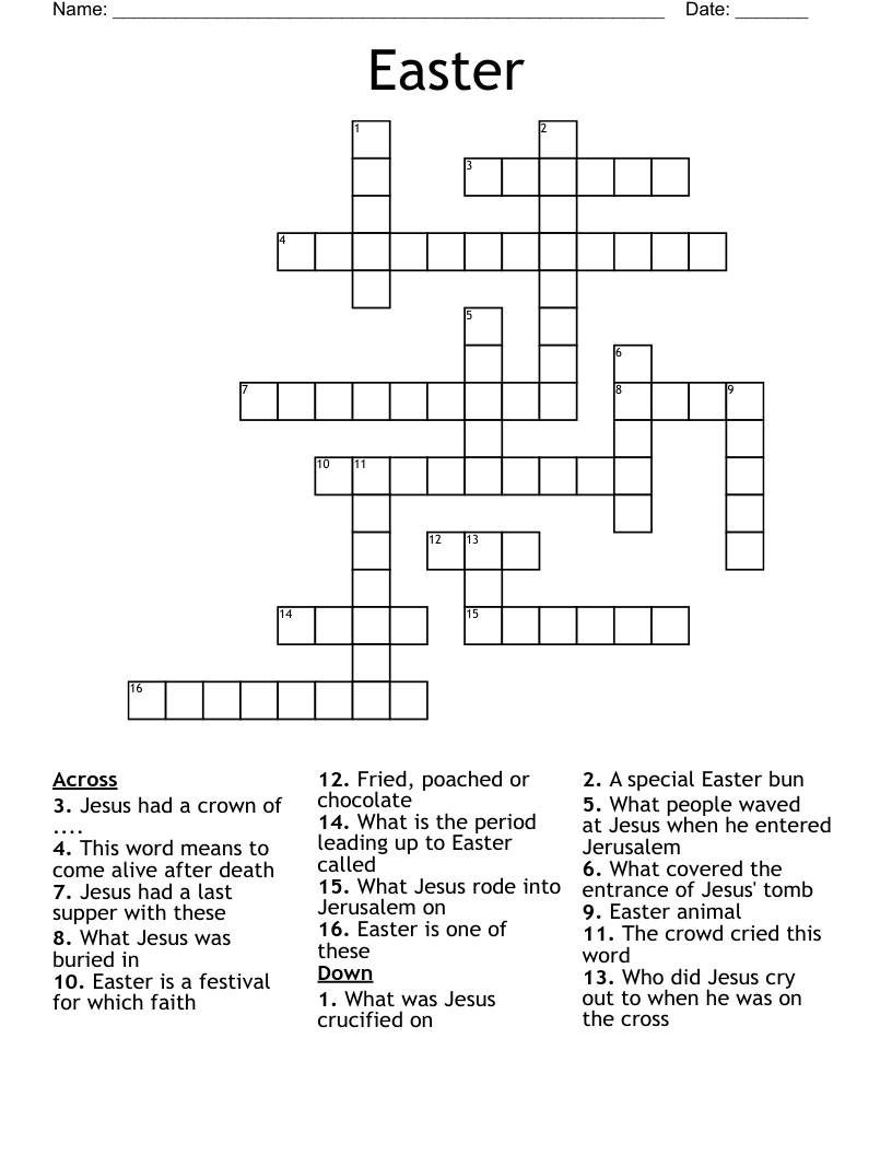 Easter Crossword