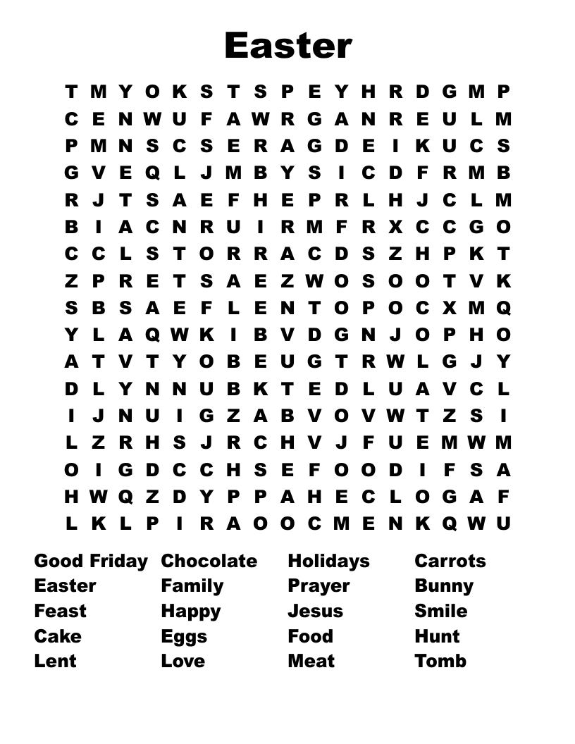 Easter Word Search