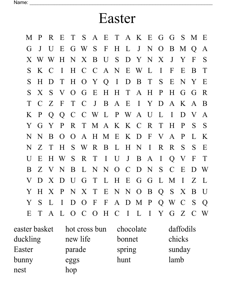 Easter Word Search