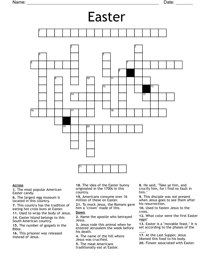Easter Crossword