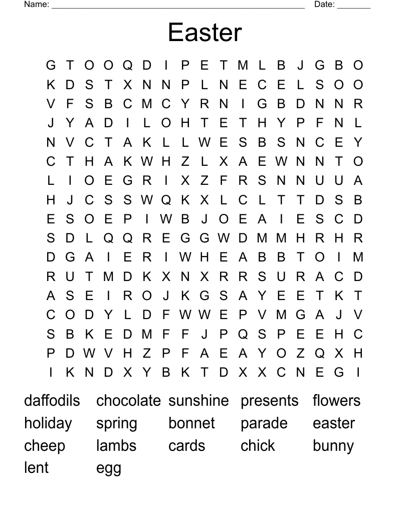 Easter Word Search