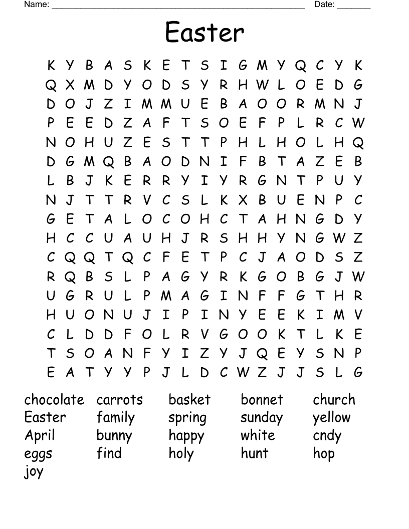 Easter Word Search
