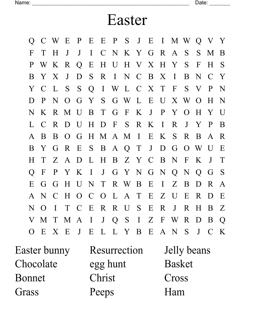 Easter Word Search