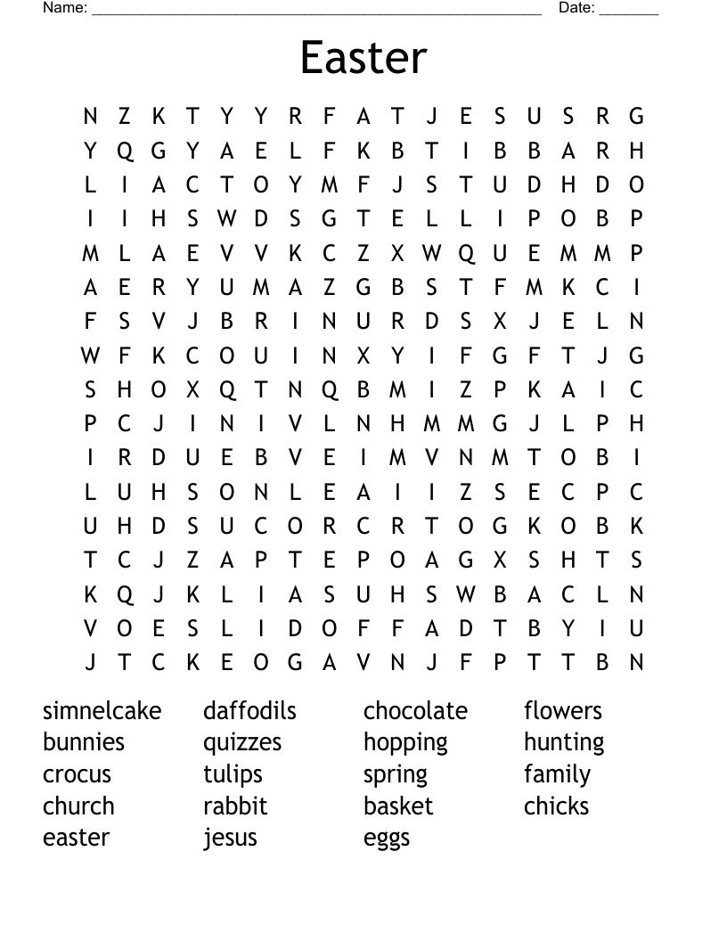 Easter Word Search