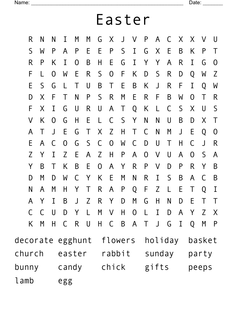 Easter Word Search