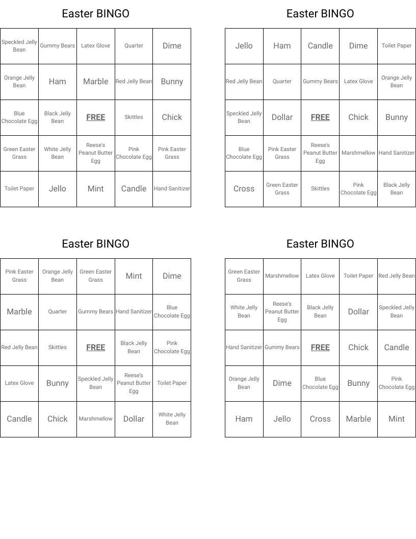 Easter BINGO