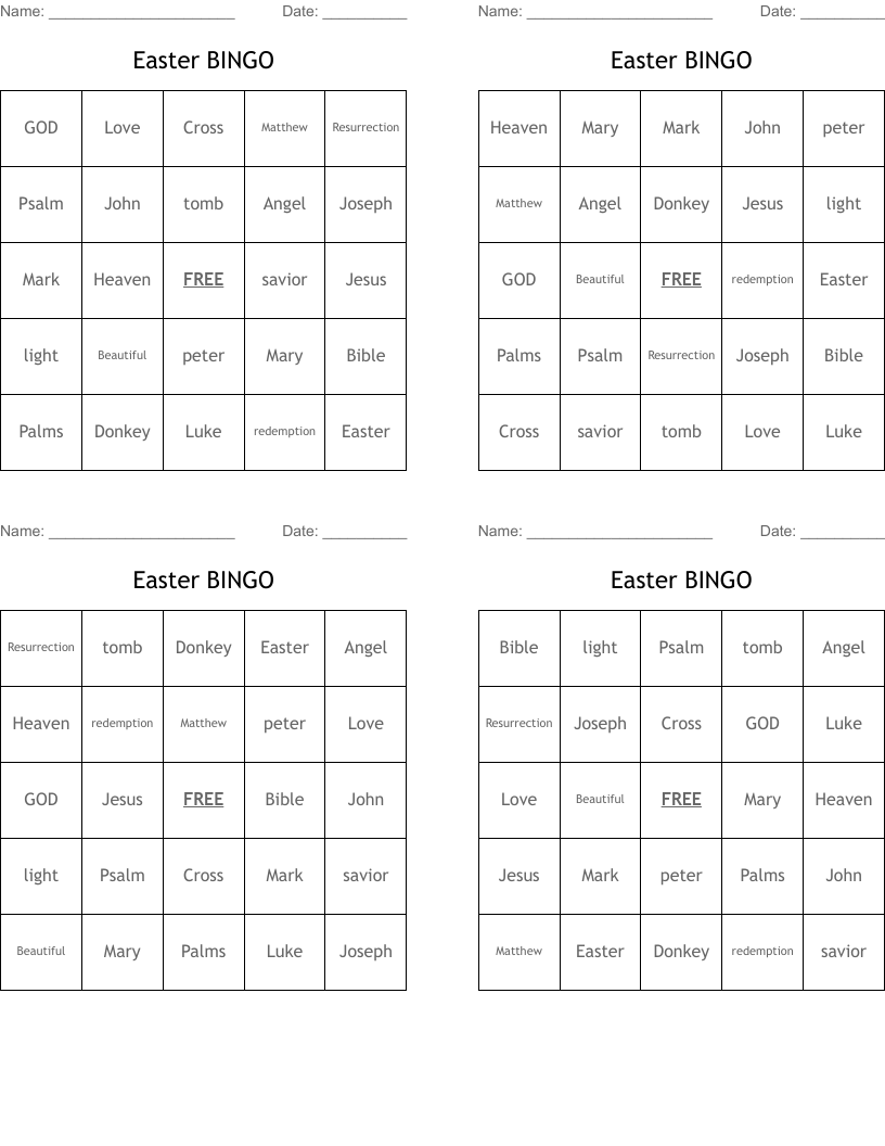 Easter BINGO