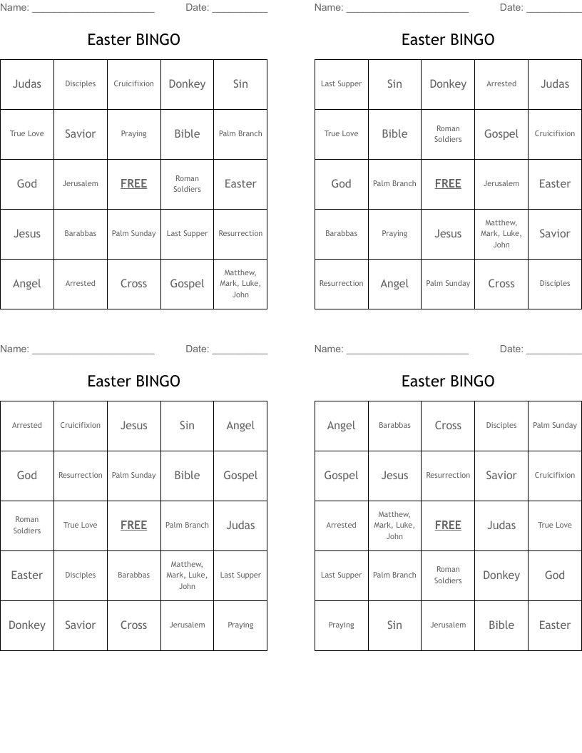 Easter BINGO