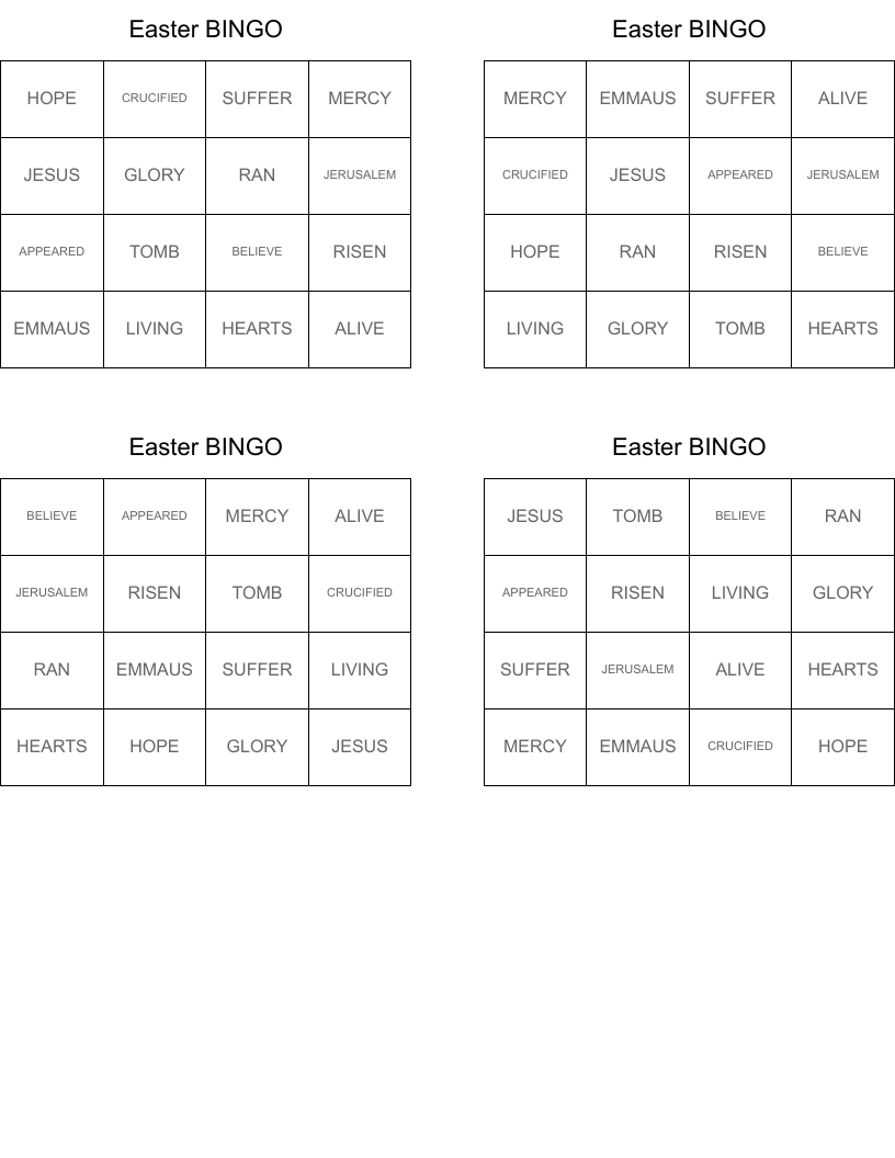 Easter BINGO