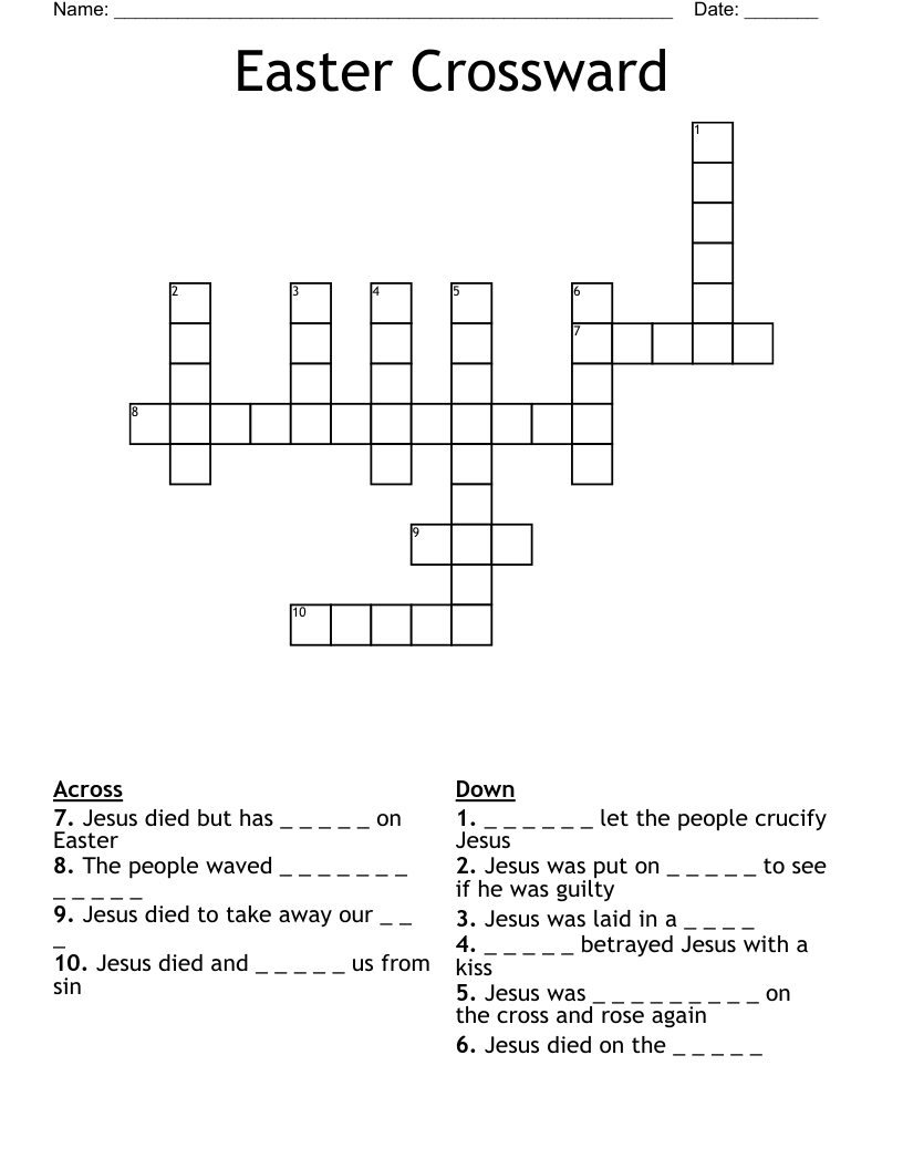 Easter Crossward Crossword