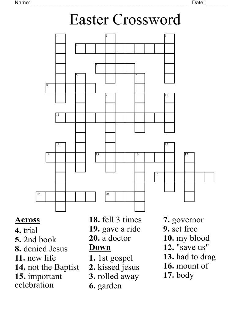 Easter Crossword