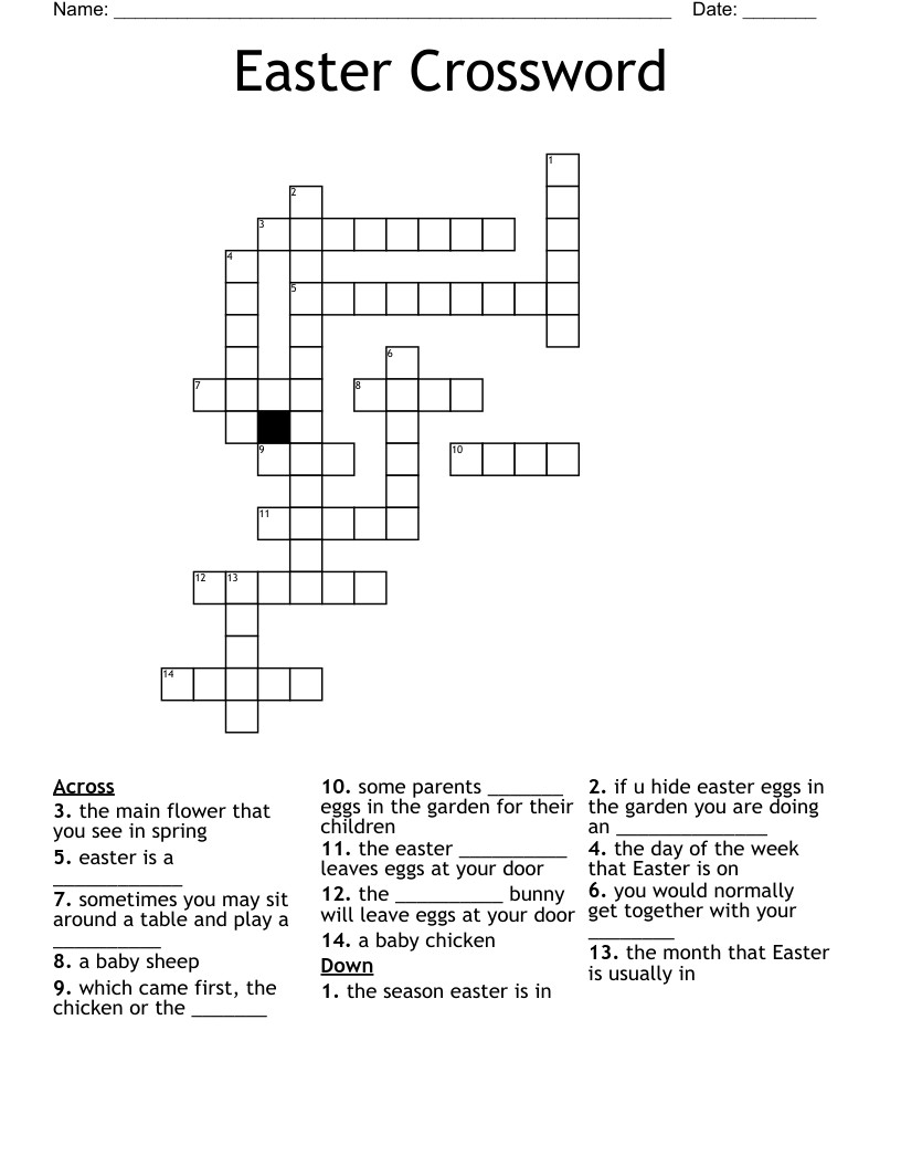 Easter Crossword