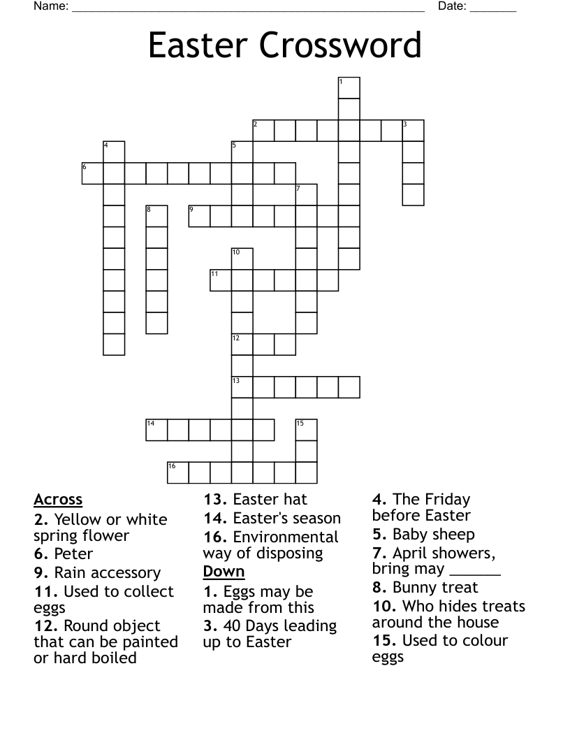 Easter Crossword