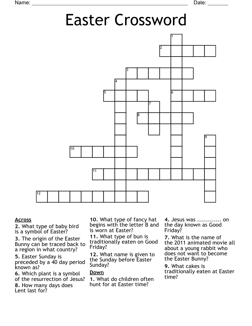 Easter Crossword