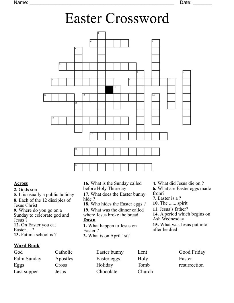 Easter Crossword