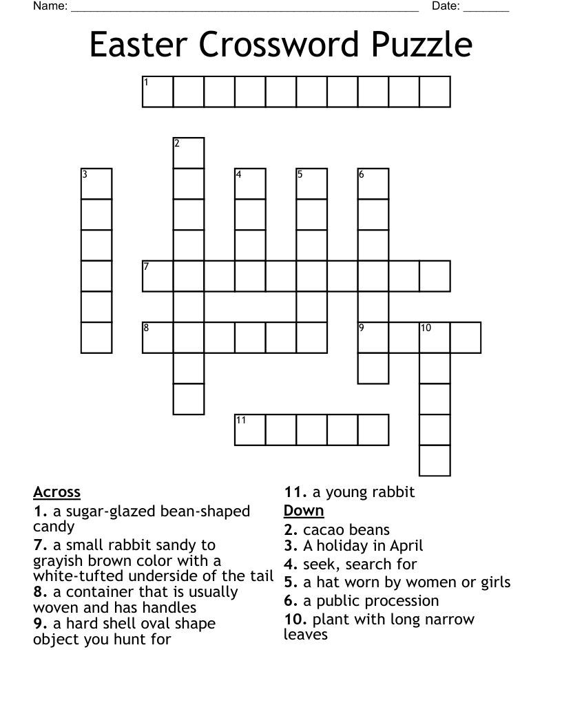 Easter Crossword Puzzle