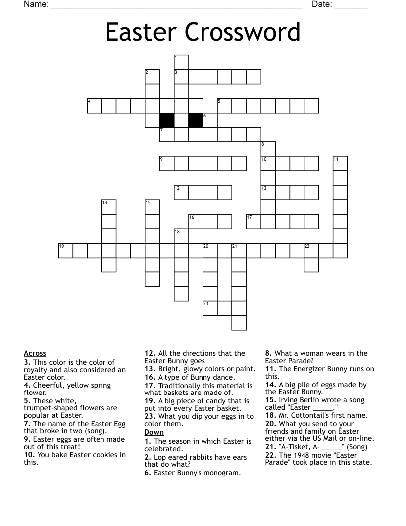 Easter Crossword 