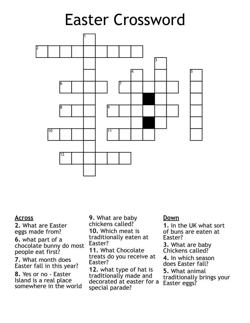 Easter Crossword 