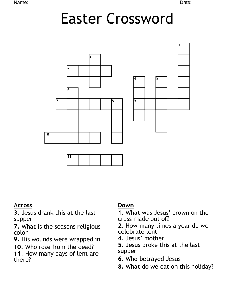 Easter Crossword 