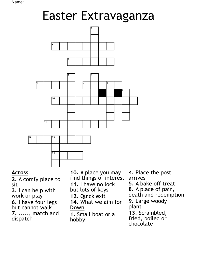 Easter Extravaganza Crossword