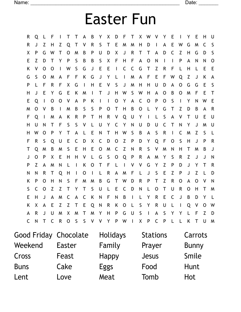 Easter Fun Word Search