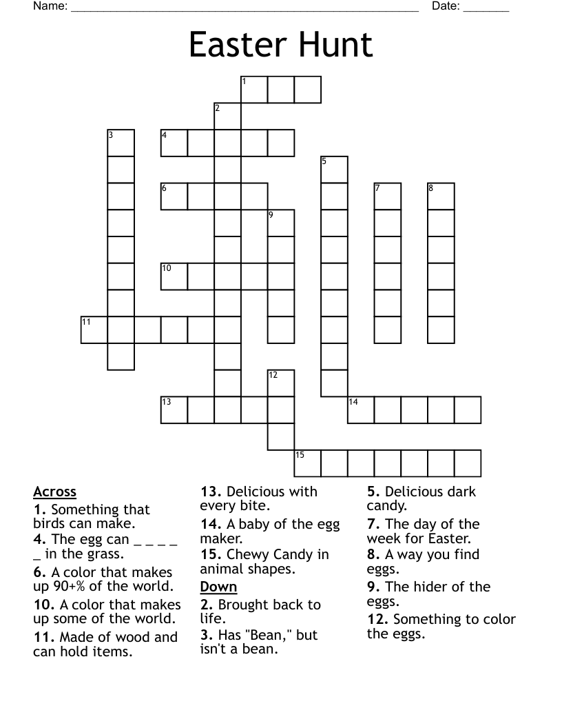 Easter Hunt Crossword